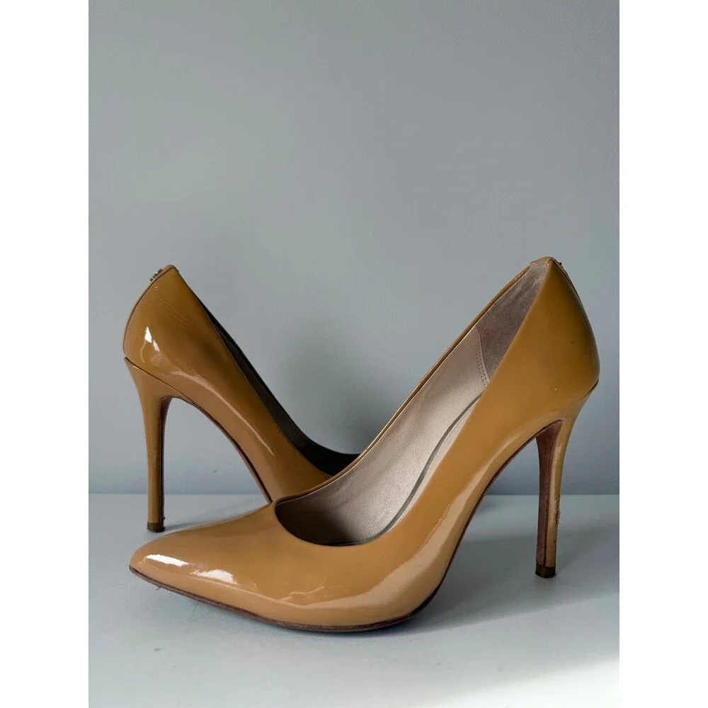 Coach heels - camel nude
